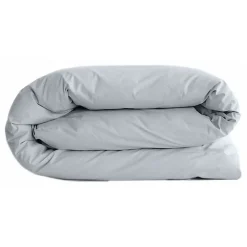 Vent Du Sud Housse de couette "Manoir" percale pur coton peigné longues fibres 80 fils/cm² - Neige - Housse de couette 260 x 240 c