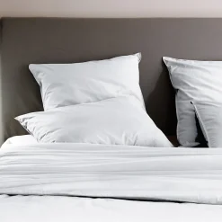 Linnea Housse de couette PALACE pur coton lavé 280x240 cm uni blanc neige