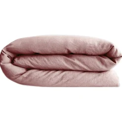 Linnea Housse de couette PALACE pur coton lavé 240x220 cm uni rose