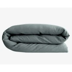Vent Du Sud Housse de couette Palace 100% coton teint lavé - Palace Lichen - Housse de couette 240 x 220 cm