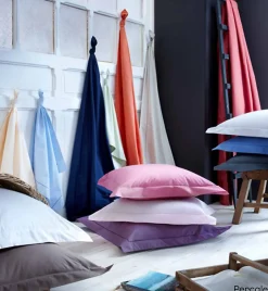 Tradilinge Housse de couette percale 200 x 200 cm unie (200x200 cm - Naturel)