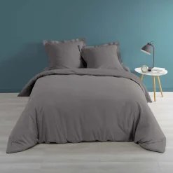 Douceur D'Intérieur Housse de couette Percaline - - Housse de couette 260 x 240