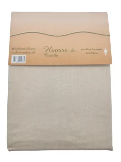 Mortreux Housse de couette Polycoton Taupe - 1 personne 140 x 200 - 488-6