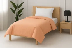 Mortreux Housse de couette Polycoton Pêche - 1 personne 140 x 200 - 488-3