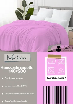 Mortreux Housse de couette Polycoton Lilas - 1 personne 140 x 200 - 488-10 Best