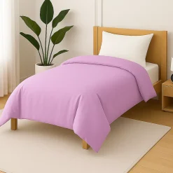 Mortreux Housse de couette Polycoton Lilas - 1 personne 140 x 200 - 488-10 Best