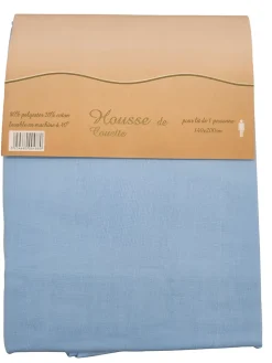 Mortreux Housse de couette Polycoton Bleu ciel - 1 personne 140 x 200 - 488-8 Clearance