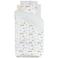 Eden Housse de couette reversible + 1 taie Petites voitures Discount