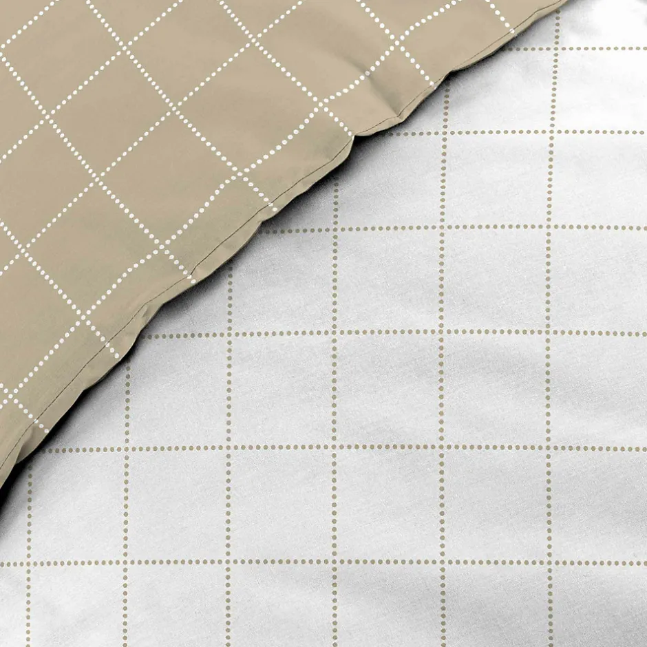Douceur D'Intérieur Housse de couette réversible 240 x 220 cm + 2 taies CADRIA 100% coton 57 fils