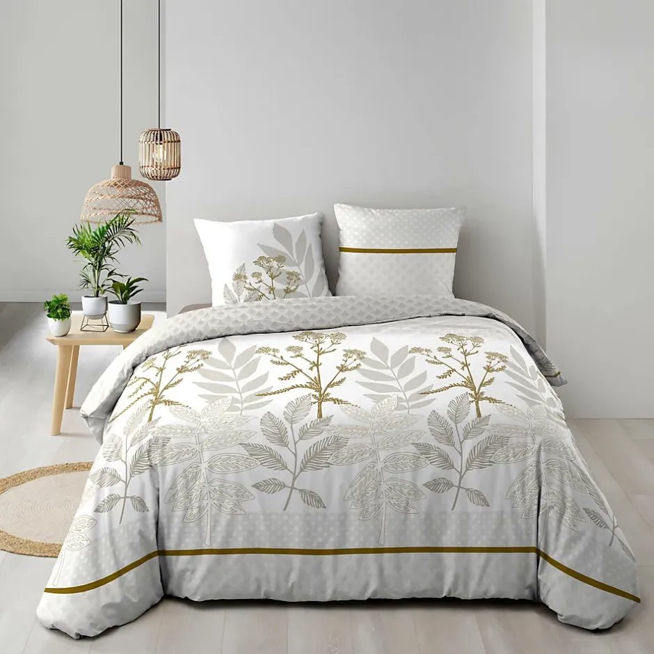 Douceur D'Intérieur Housse de couette réversible 240 x 220 cm + 2 taies Coton 57 fils RAONI New