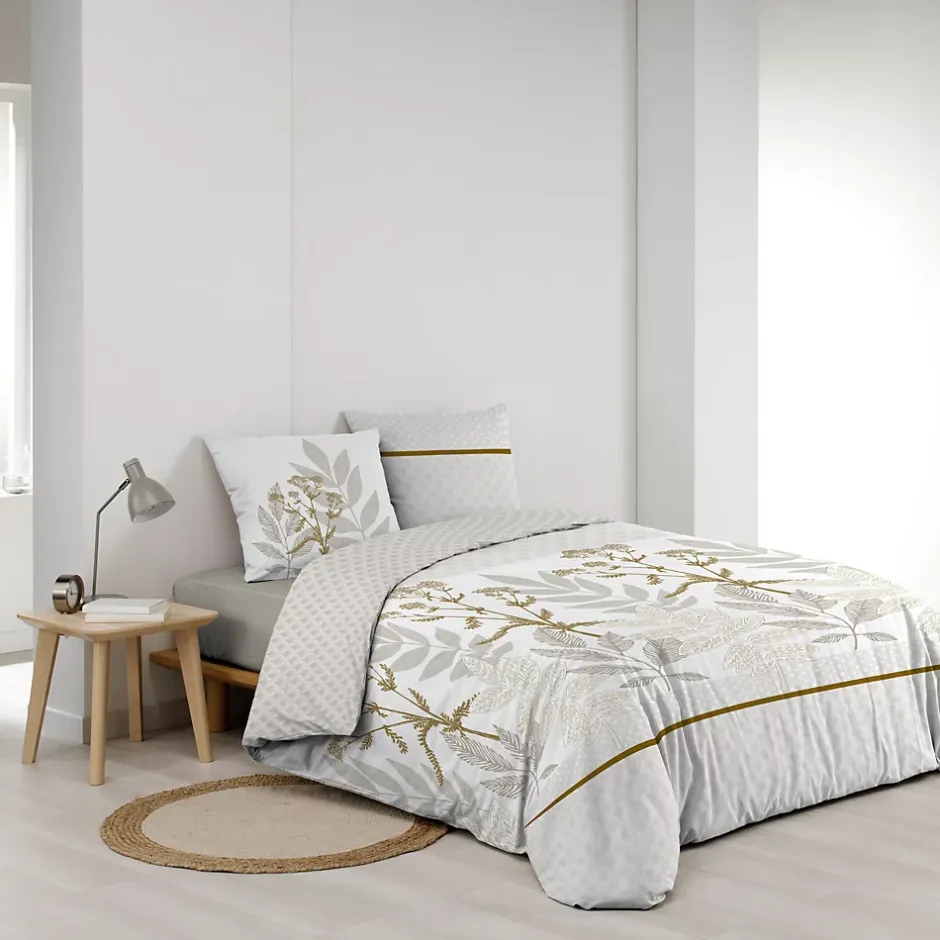 Douceur D'Intérieur Housse de couette réversible 240 x 220 cm + 2 taies Coton 57 fils RAONI New