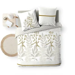 Douceur D'Intérieur Housse de couette réversible 240 x 220 cm + 2 taies Coton 57 fils RAONI New