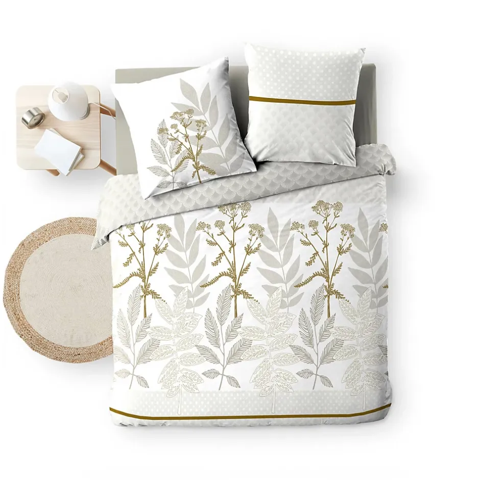 Douceur D'Intérieur Housse de couette réversible 240 x 220 cm + 2 taies Coton 57 fils RAONI New