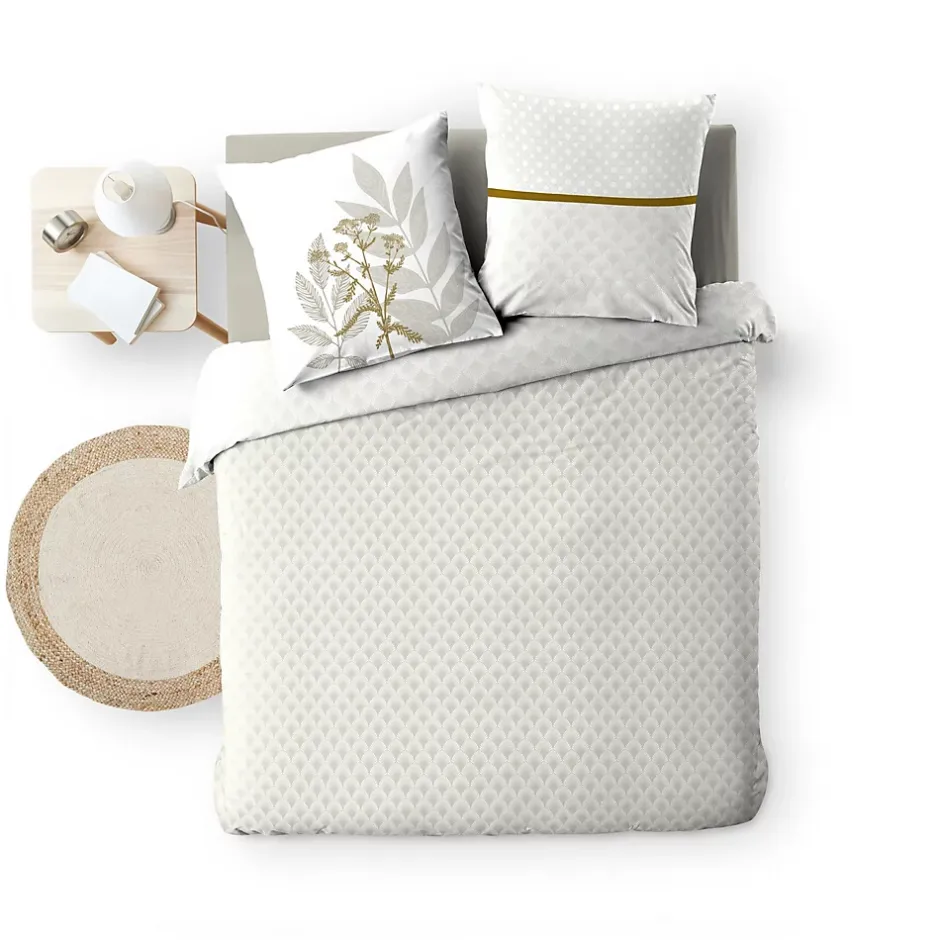 Douceur D'Intérieur Housse de couette réversible 240 x 220 cm + 2 taies Coton 57 fils RAONI New