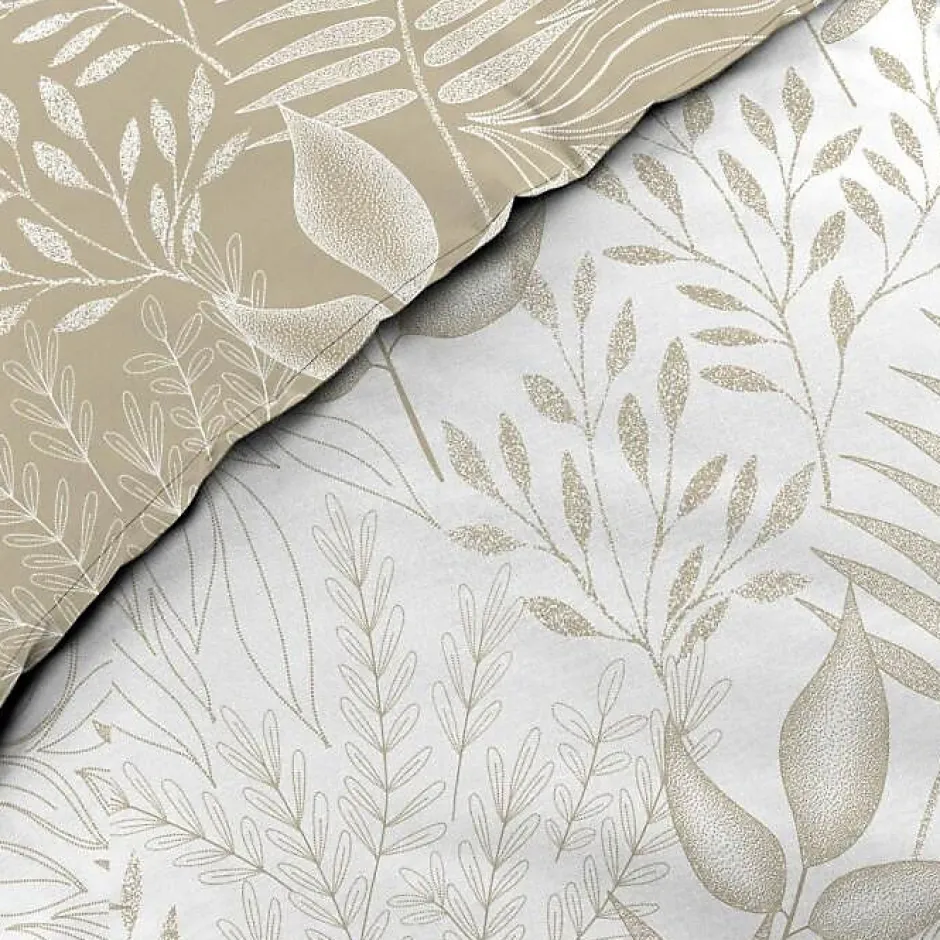 Douceur D'Intérieur Housse de couette réversible 260 x 240 cm coton 57 fils Cassia