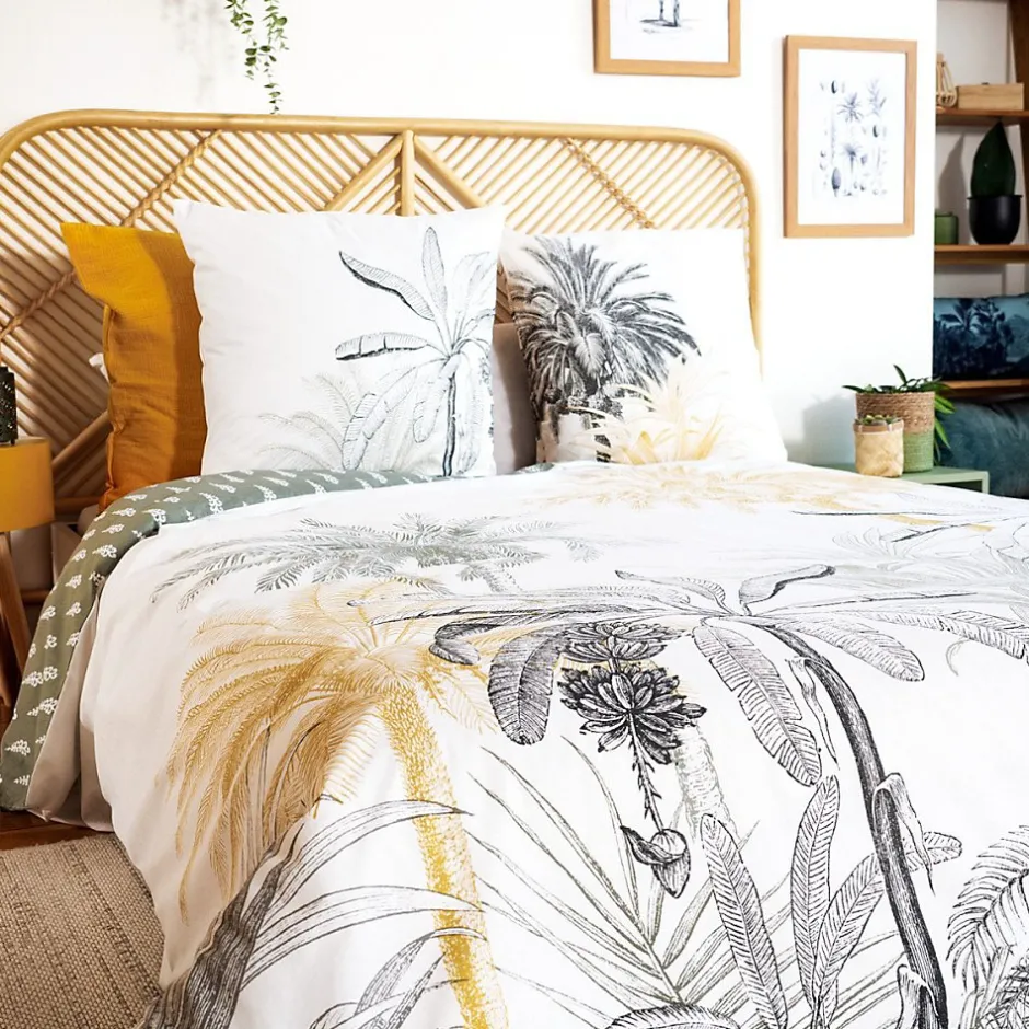 Cote Deco Housse de couette réversible 240x220 SOLI + 2 taies 100% coton adouci 57 fils/cm2 Online