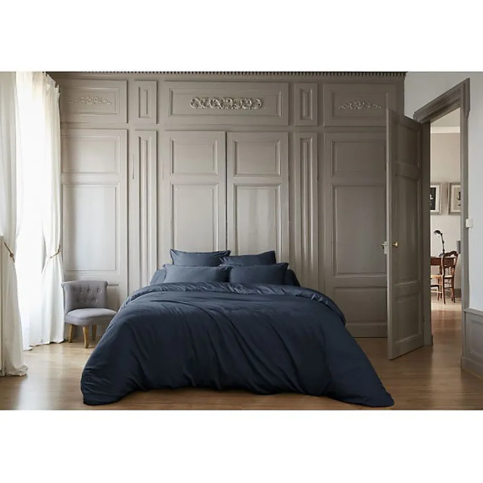 L'Effet Papillon Housse de couette "Salomé" Viscose de bambou 120 fils/cm² - Salomé Minuit - Housse de couette 260 x 240 cm Hot