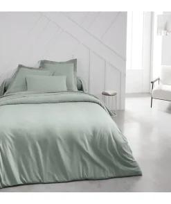 Todays Tools Housse de couette TODAY Essential - 240 x 260 cm - 2 personnes - 100% Coton uni - Celadon