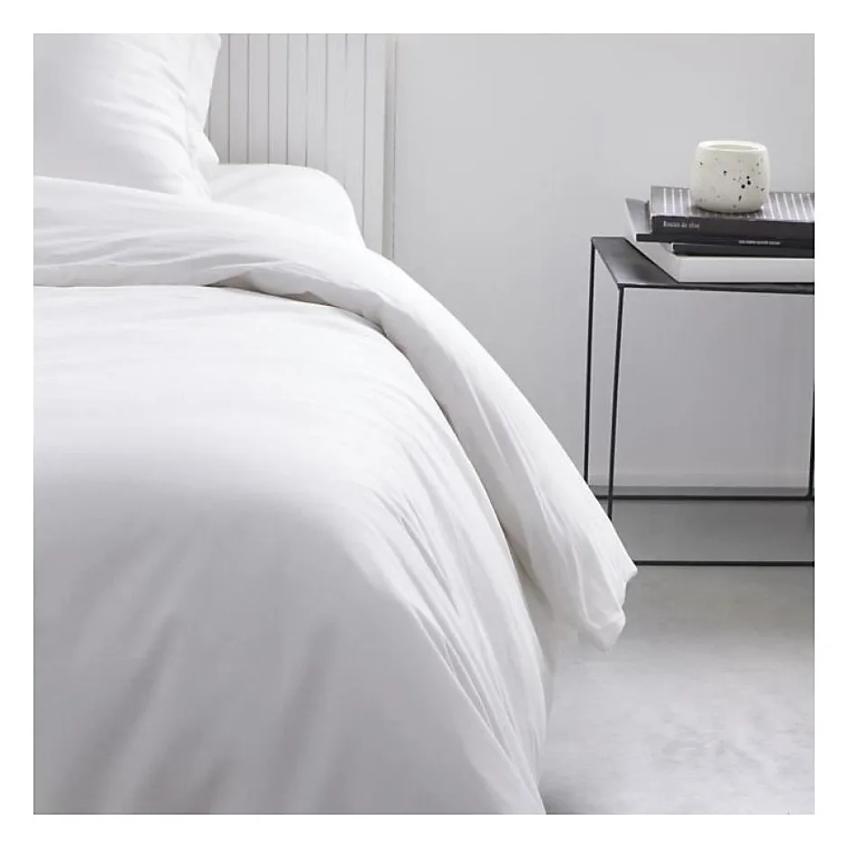 Todays Tools Housse de couette TODAY Essential - 140 x 200 cm - 1 personne - 100% Coton uni - Craie