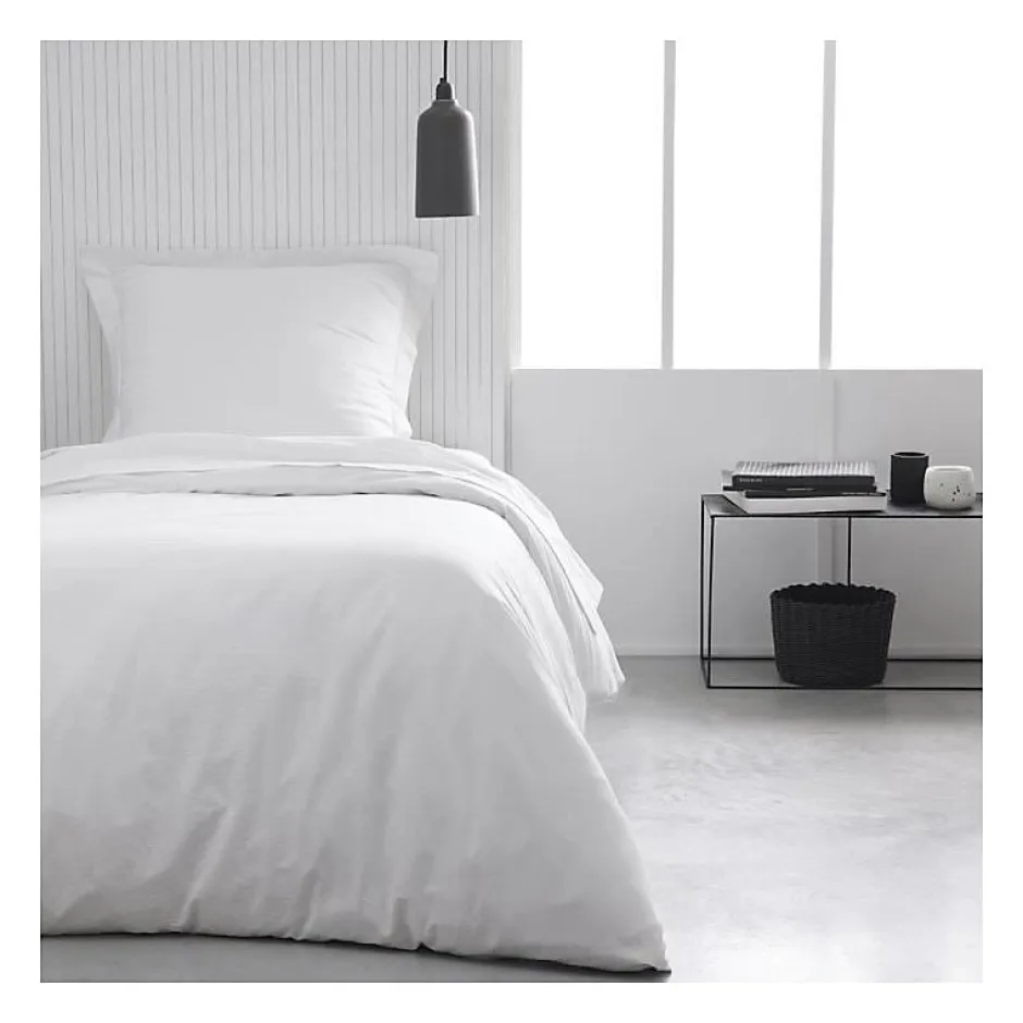 Todays Tools Housse de couette TODAY Essential - 140 x 200 cm - 1 personne - 100% Coton uni - Craie