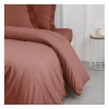 Todays Tools Housse de couette TODAY Essential - 240 x 260 cm - 2 personnes - 100% Coton uni - Terracotta New