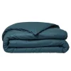 Todays Tools Housse de couette TODAY Essential - 220 x 240 cm - 2 personnes - 100% Coton uni - Paon