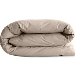 Linnea Housse de couette uni 260x240 cm percale de coton MANOIR beige Lin Clearance