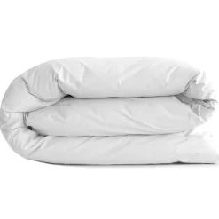 Linnea Housse de couette uni 240x220 cm percale de coton MANOIR gris Perle