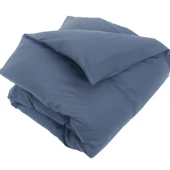 Linnea Housse de couette uni 260x240 cm coton ALTO bleu Jean Discount