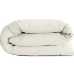 Linnea Housse de couette uni 260x240 cm percale de coton MANOIR Ivoire Best