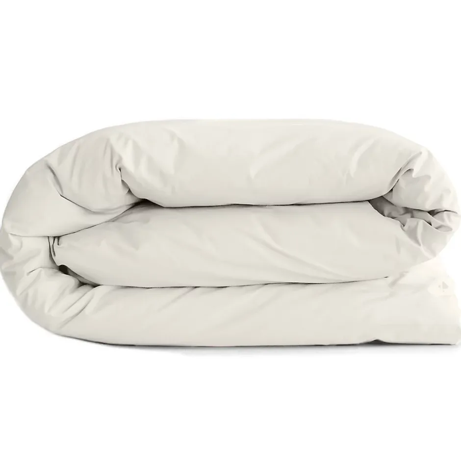 Linnea Housse de couette uni 260x240 cm percale de coton MANOIR Ivoire Best