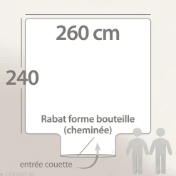 Linnea Housse de couette uni 260x240 cm percale de coton MANOIR gris Perle