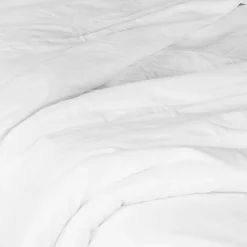 Toison d'Or Housse de couette unie en coton Lavé (260x240 cm - Blanc)