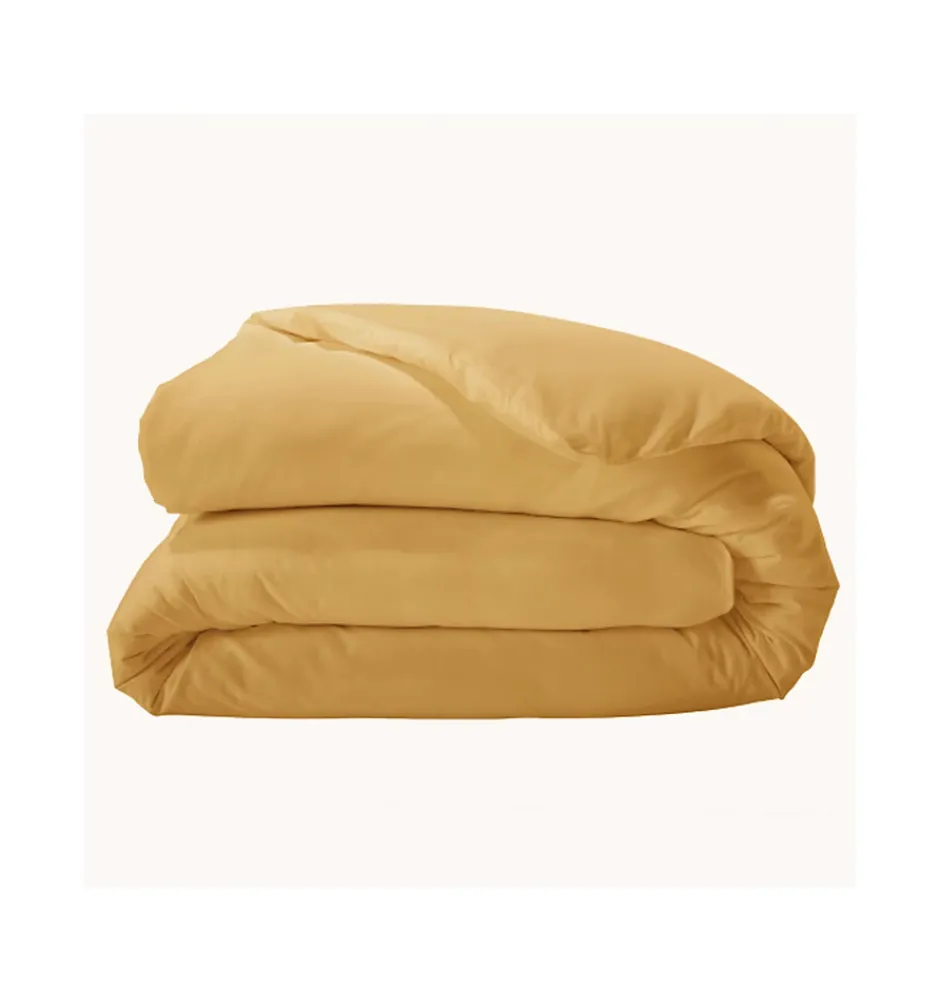 Tradilinge Housse de couette unie en percale de coton (240x220 cm - Ambre) Best