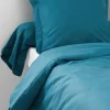 Tradilinge Housse de Couette Unie en 100 % Coton (240x220 cm - Bleu Paon) Best
