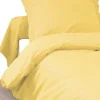 Tradilinge Housse de Couette Unie en 100 % Coton (200x200 cm - Jaune)