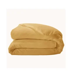 Tradilinge Housse de couette unie en percale de coton (260x240 cm - Ambre) Best