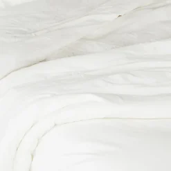 Toison d'Or Housse de couette unie en coton Lavé (140x200 cm - Ivoire) New