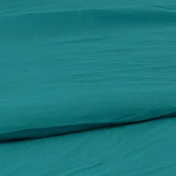 Toison d'Or Housse de couette unie en coton Lavé (280x240 cm - Bleu)