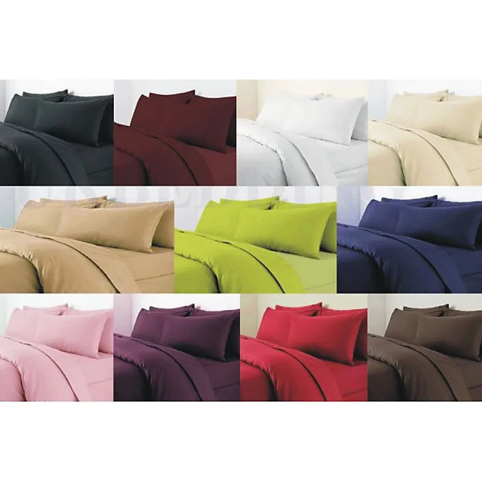 Univers Décor Housse de couette unie Rouge 260 x 240 cm / 100% Coton / 57 Fils/cm² pour lit 2 places "King Size" Clearance