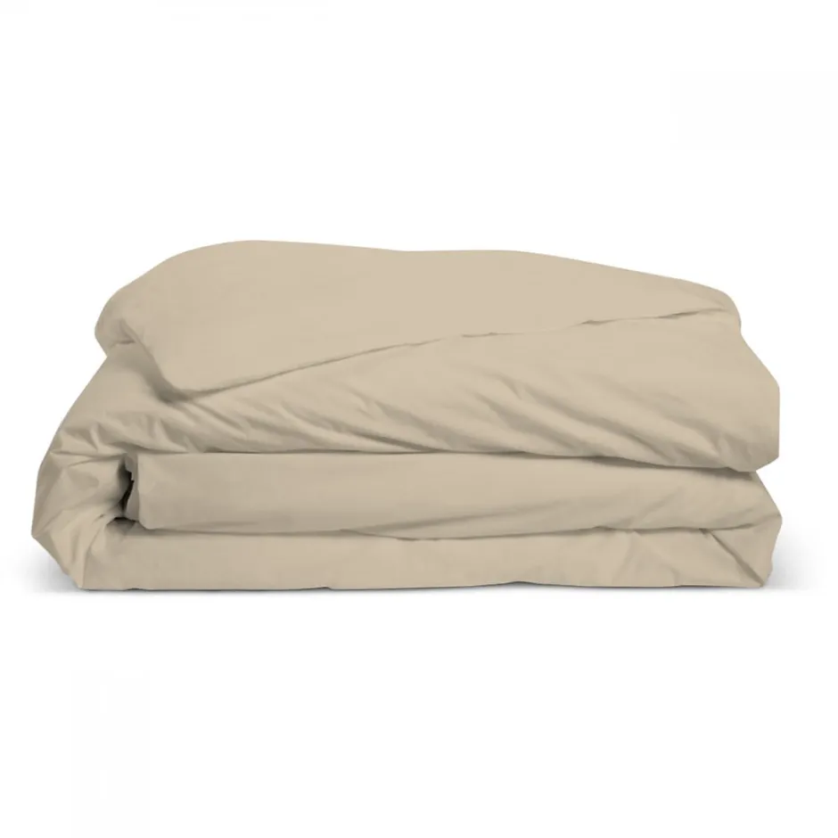 Bleu Calin Housse de couette unie 140x200cm PERCALE LIN Best