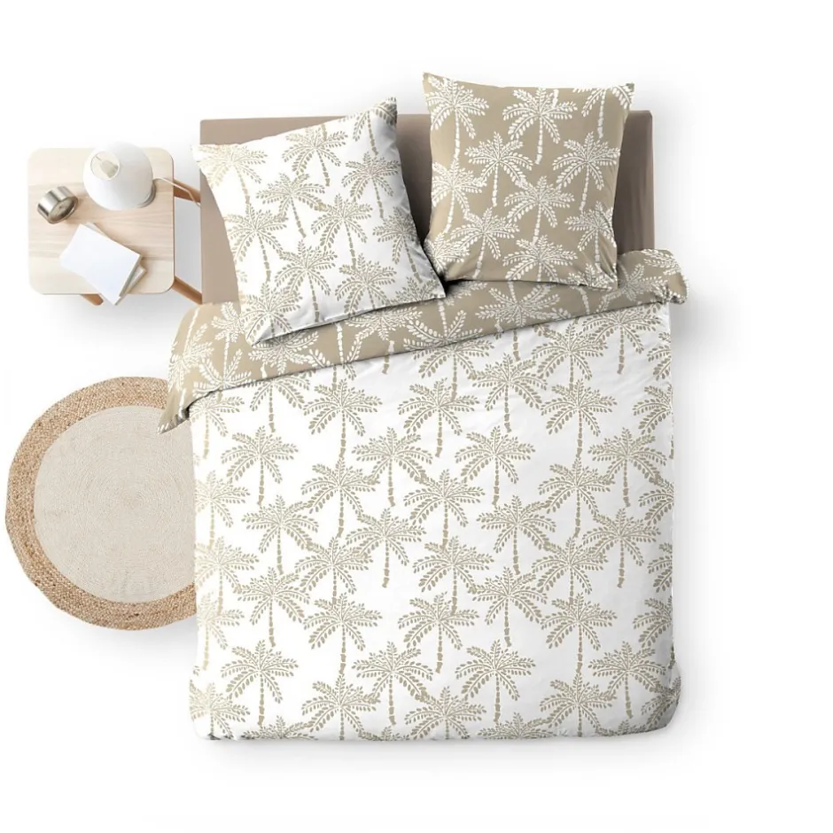 Douceur D'Intérieur Housse de couette 260x240 + 2 taies OLIANA 100% coton 57 fils Hot