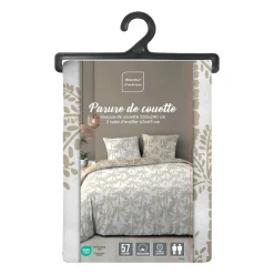 Douceur D'Intérieur Housse de couette 260x240 + 2 taies OLIANA 100% coton 57 fils Hot
