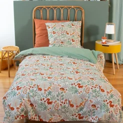 Cote Deco Housse de couette 140x200 + 1 taie PIERROT coton 57fils Hot