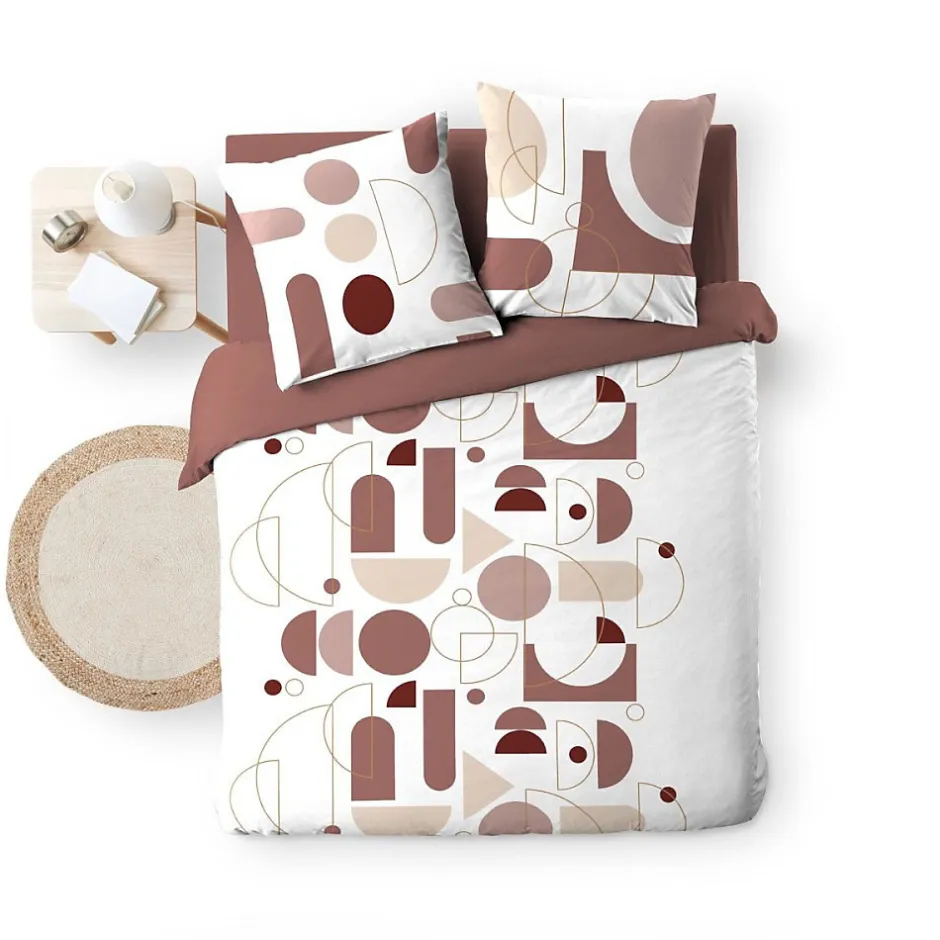 100Comfort Housse de couette 260x240 + 2 taies CHILIPOP ROSE 100% coton Outlet