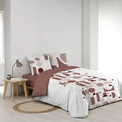 100Comfort Housse de couette 260x240 + 2 taies CHILIPOP ROSE 100% coton Outlet