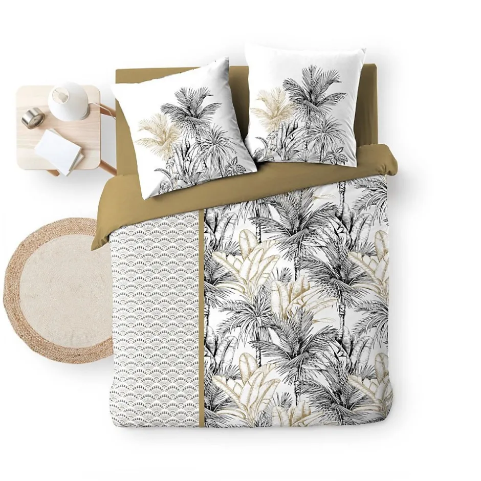 100Comfort Housse de couette 260x240 + 2 taies DAKAR 100% coton Hot