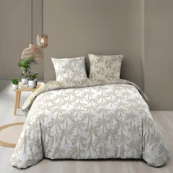 Douceur D'Intérieur Housse de couette 240x220 + 2 taies OLIANA 100% coton 57 fils Best