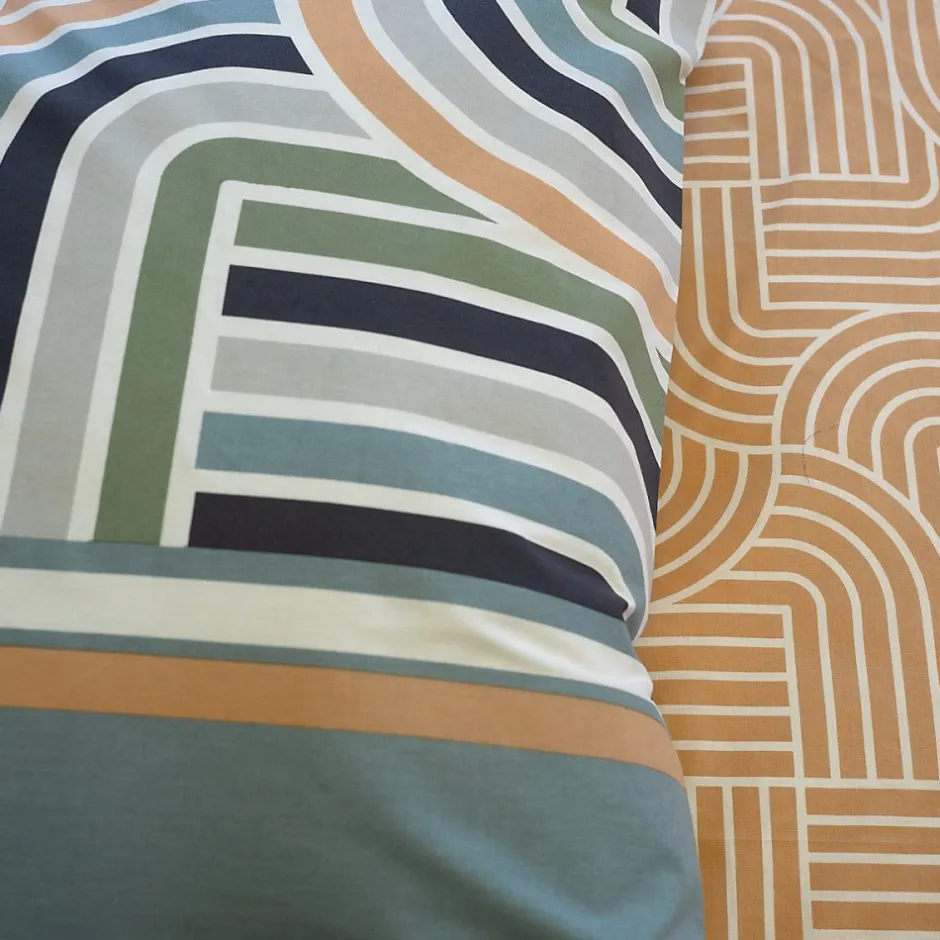 Cote Deco Housse de couette 140x200 + 1 taie LOUTE 100% Coton 57 fils