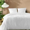 Douceur D'Intérieur Housse de couette 240x220 + 2 taies tuftée blanche